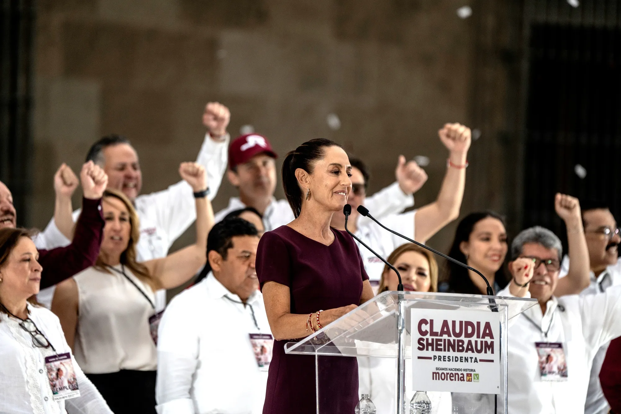 Claudia Sheinbaum during the closing campaign rally at Zocalo Plaza in Mexico City, Mexico, on May 29.
