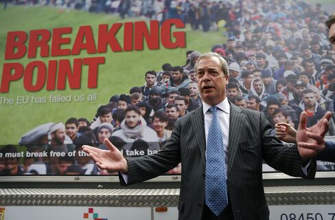 Nigel Farage launches a national poster campaign on June 16.