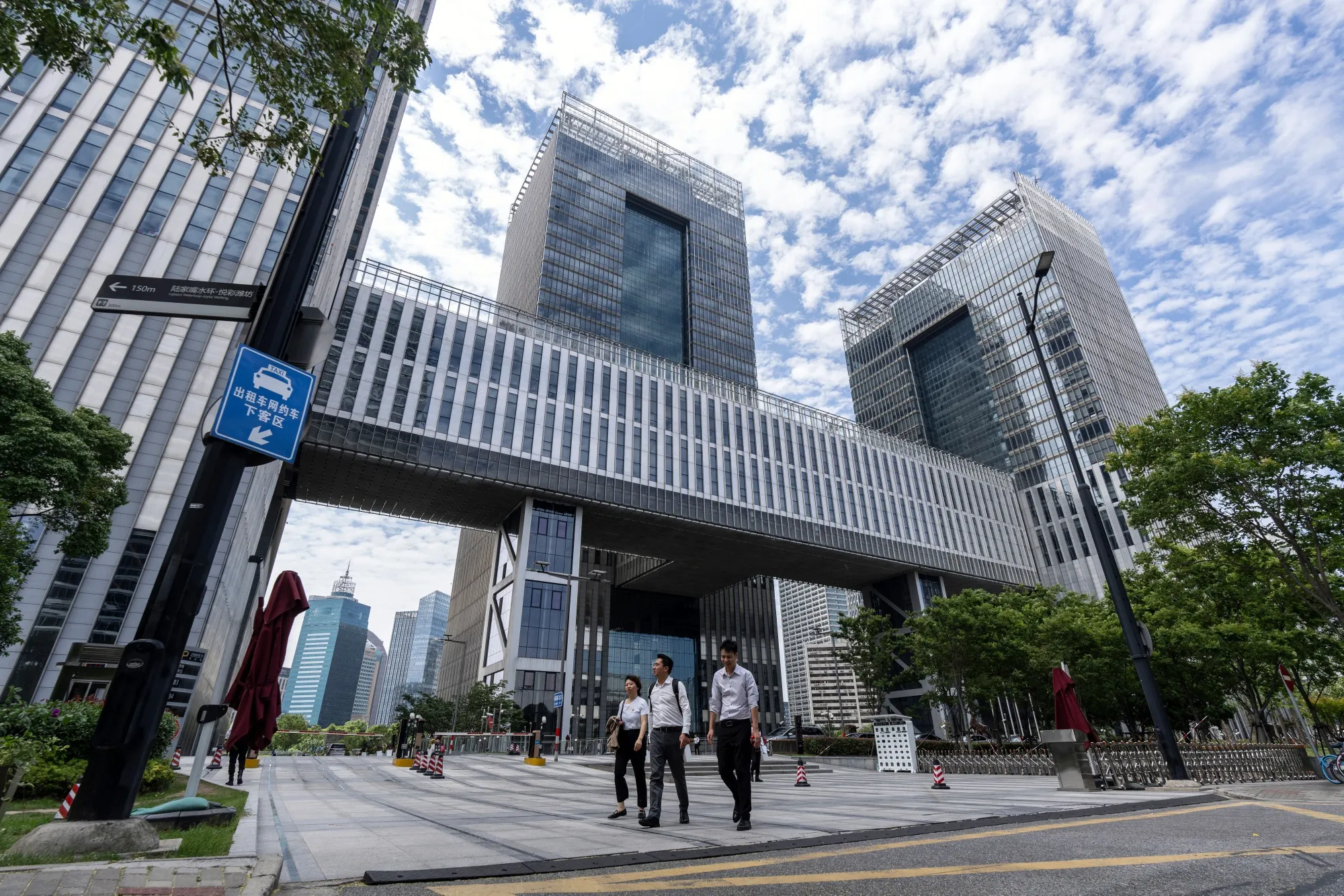 The Shanghai Financial Exchange Square, which houses the Shanghai Stock Exchange, China Financial Futures Exchange and the offices of the China Securities Depository and Clearing Corp., in Shanghai.