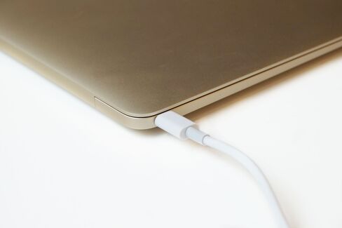 The single USB-C port acts as the source of power and the notebook's only connector for peripherals.