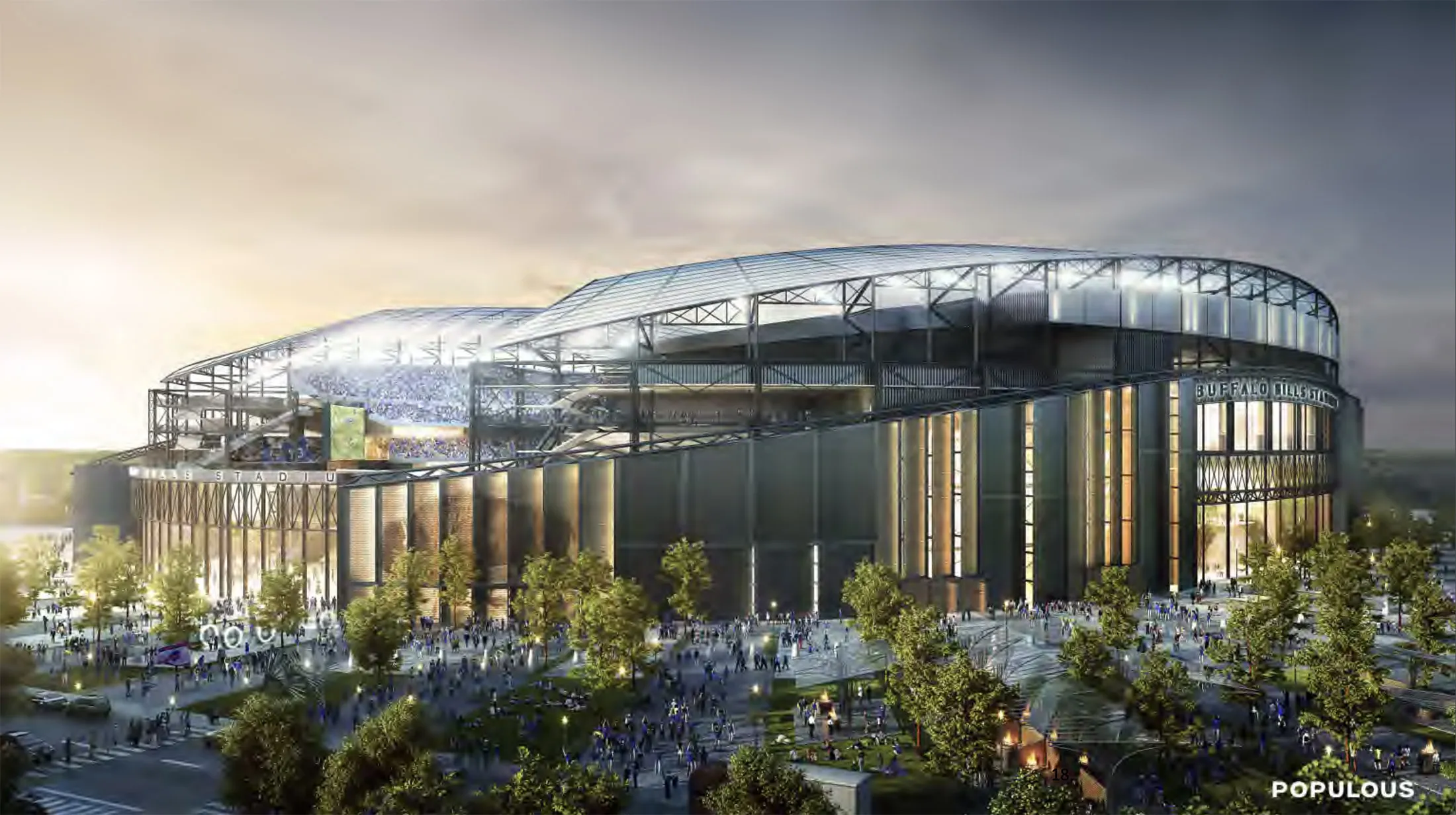 Rendering of the new Buffalo Bills stadium.