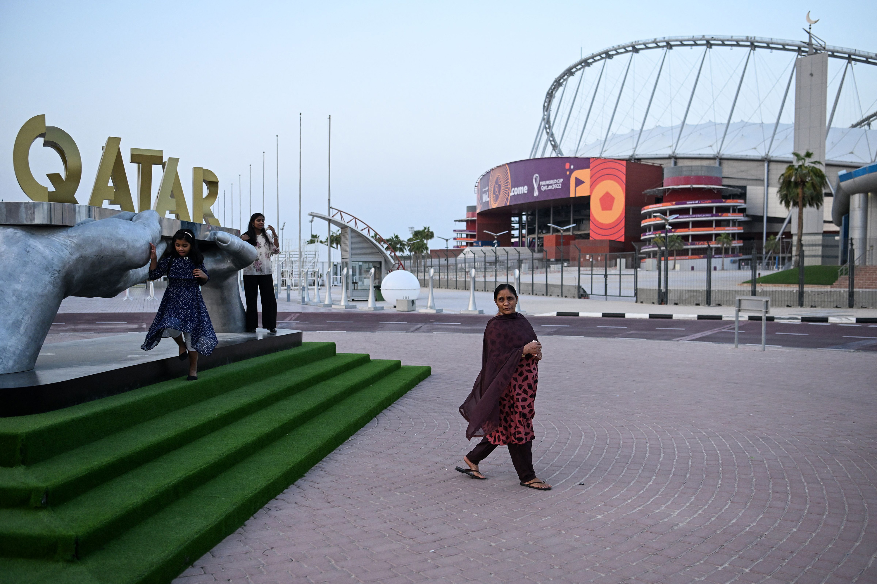 The Khalifa Stadium in Doha, Qatar.