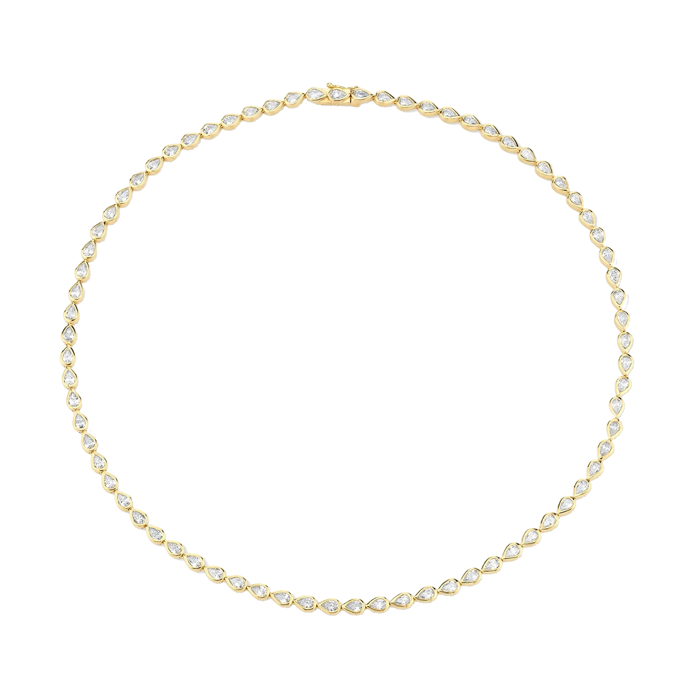Anita Ko Bezeled Pear Shape Diamond Choker