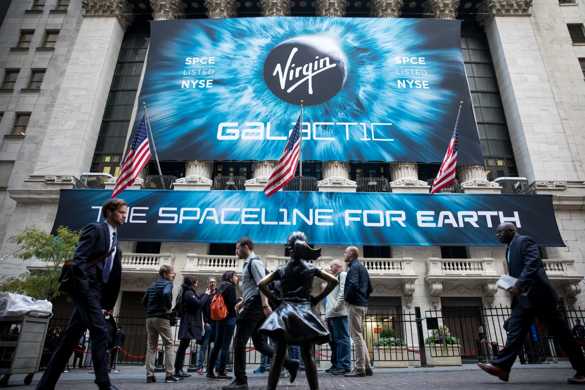 Trading On The Floor Of NYSE As Virgin Galactica Releases IPO 