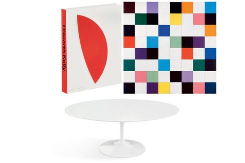Pictured: Ellsworth Kelly’s Colors for a Large Wall, 1951 (top); Eero Saarinen’s iconic coffee table (bottom).