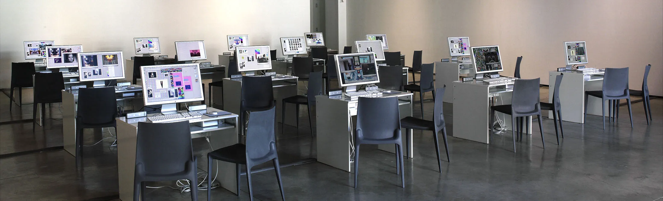 Lucas Samaras’s&nbsp;PhotoFlicks (iMovies) and PhotoFictions (A to Z), installation at Pace Gallery.