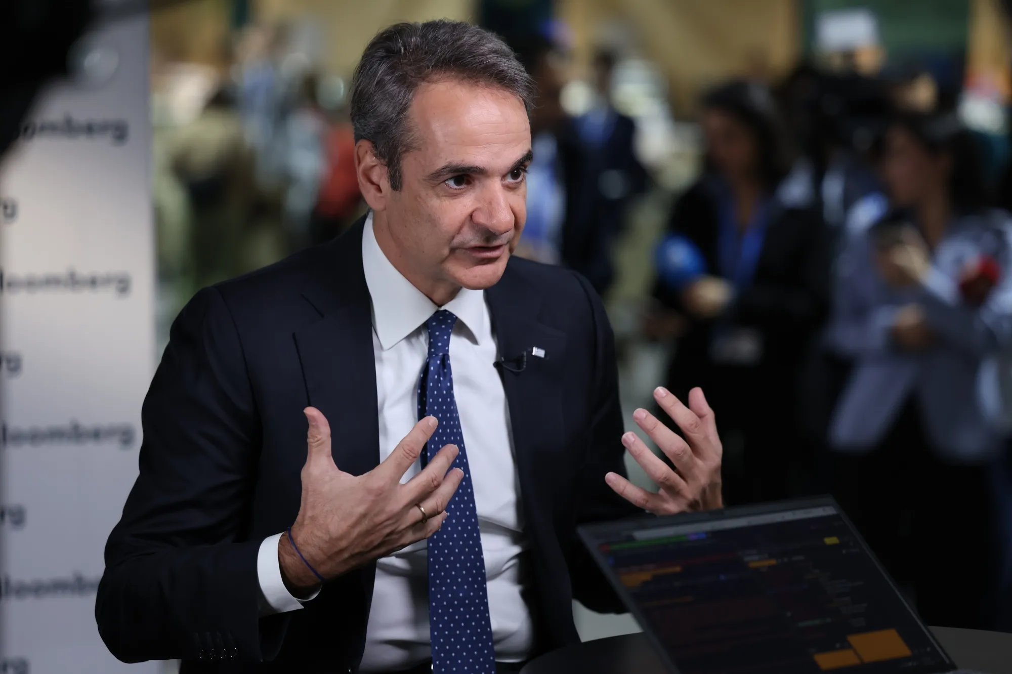 Kyriakos Mitsotakis at the COP29 climate conference in Baku, Azerbaijan, on Nov. 13.