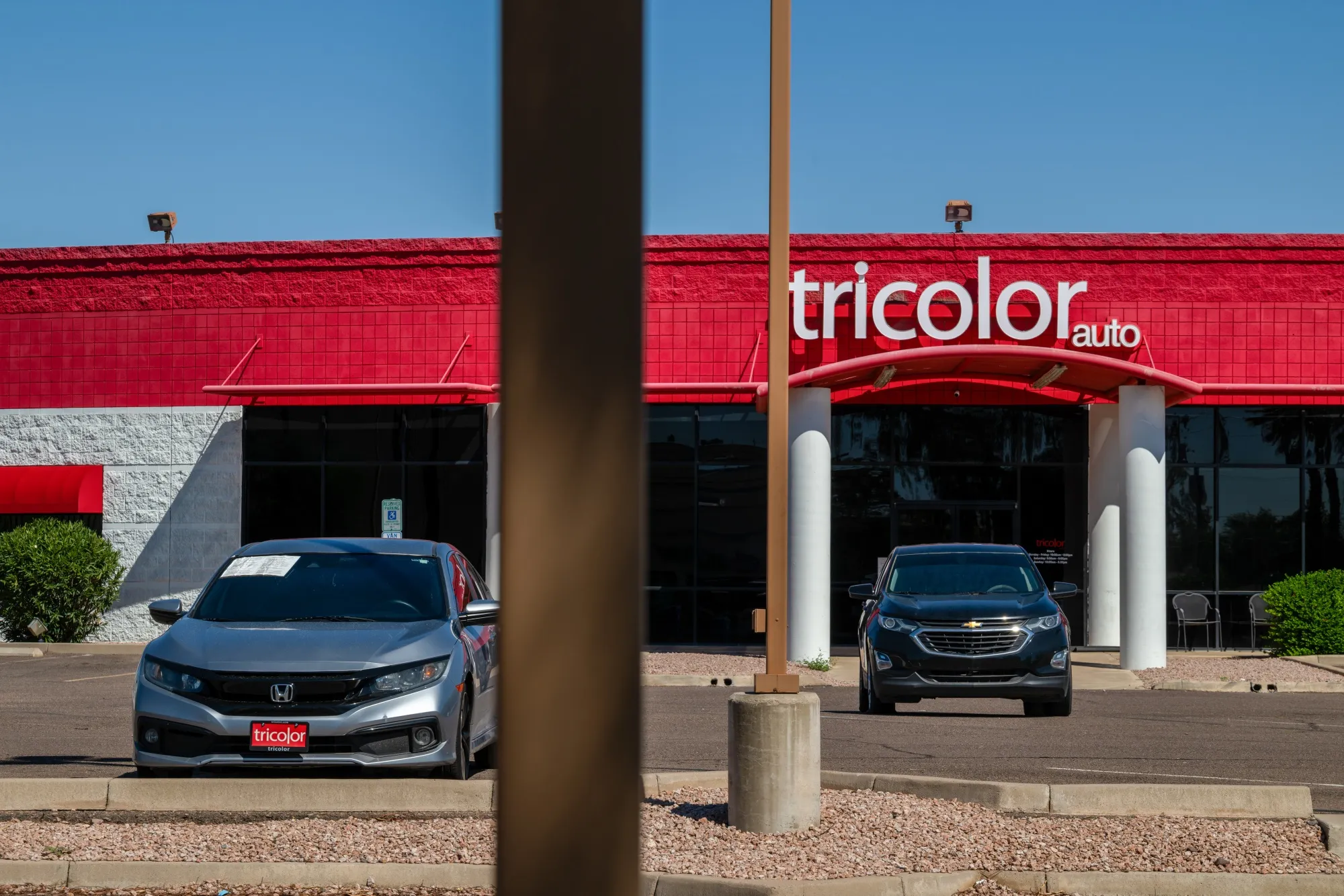 A closed Tricolor dealership in Mesa, Arizona on Sept. 24.