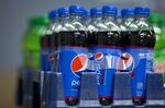 Bottles of PepsiCo Inc. Wild Cherry Pepsi brand soda.