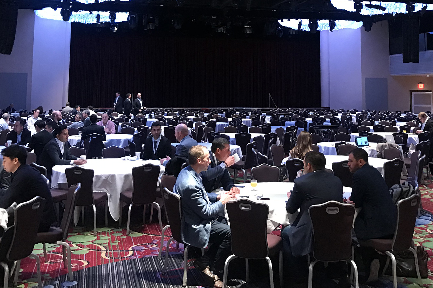 Attendees begin to gather at the Consensus Invest conference in New York
