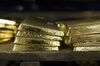 Gold anodes sit stacked in a vault at a mint refinery in Australia.