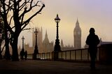 Big Ben and Houses Of Parliament on foggy morning