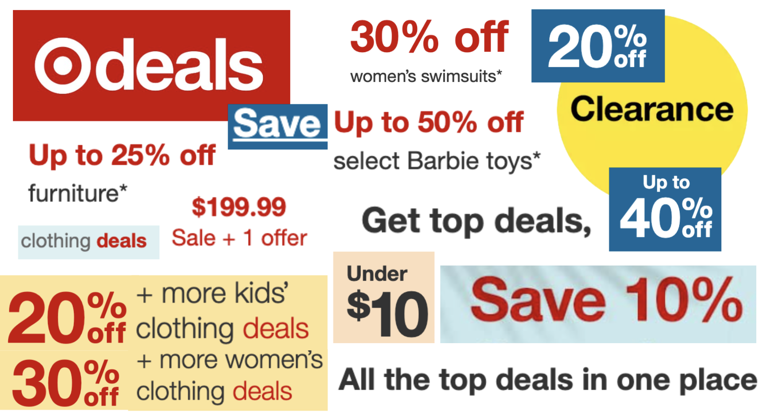 Target sale: Clearance prices extra 20% off to clear inventory overstock