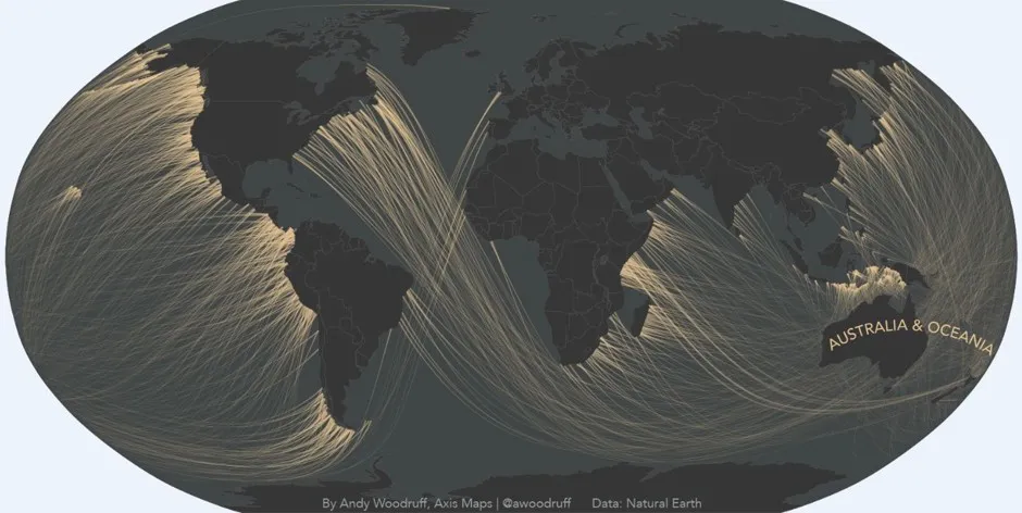 What Country Is Really Across the Ocean From You? - Bloomberg