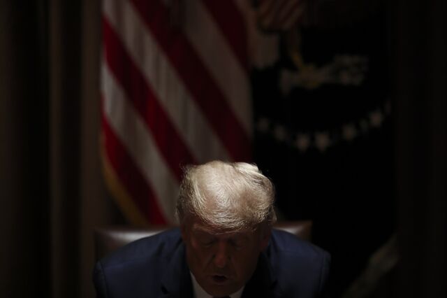 U.S. President Donald Trump speaks during a meeting with Republican State Attorneys General in the Cabinet Room of the White House in Washington, D.C., U.S., on Wednesday, Sept. 23, 2020. 