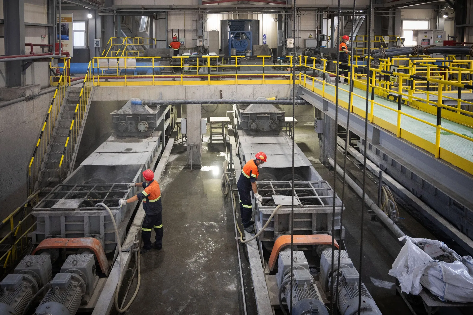 Workers&nbsp;at the Serbia Zijin Mining complex, operated by Zijin Mining Group Co., in Bor, Serbia.