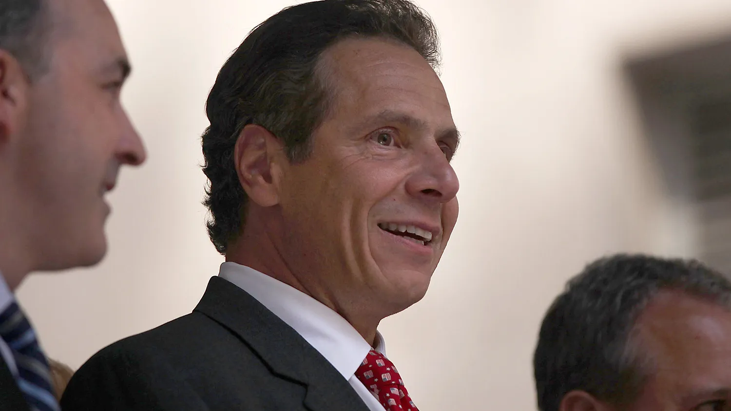 Governor Andrew M. Cuomo attends a rally for a $15 minimum hourly wage on July 22, 2015 in New York City.
