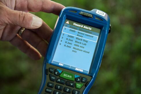 A device that alerts Micali to nearby dogs.