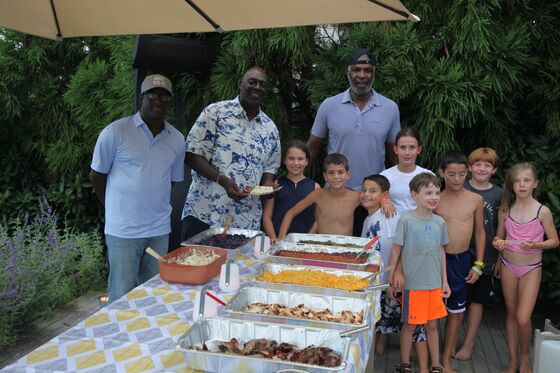 Ex-NBA Star Charles Oakley Whips Up a Meal for Finance Dad in Hamptons