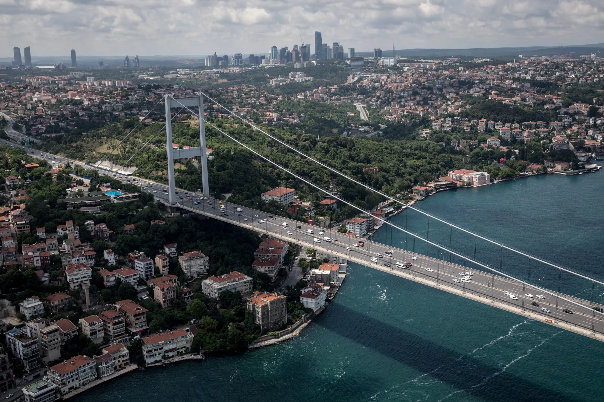 The Fatih Sultan Mehmet Bridge in Istanbul.