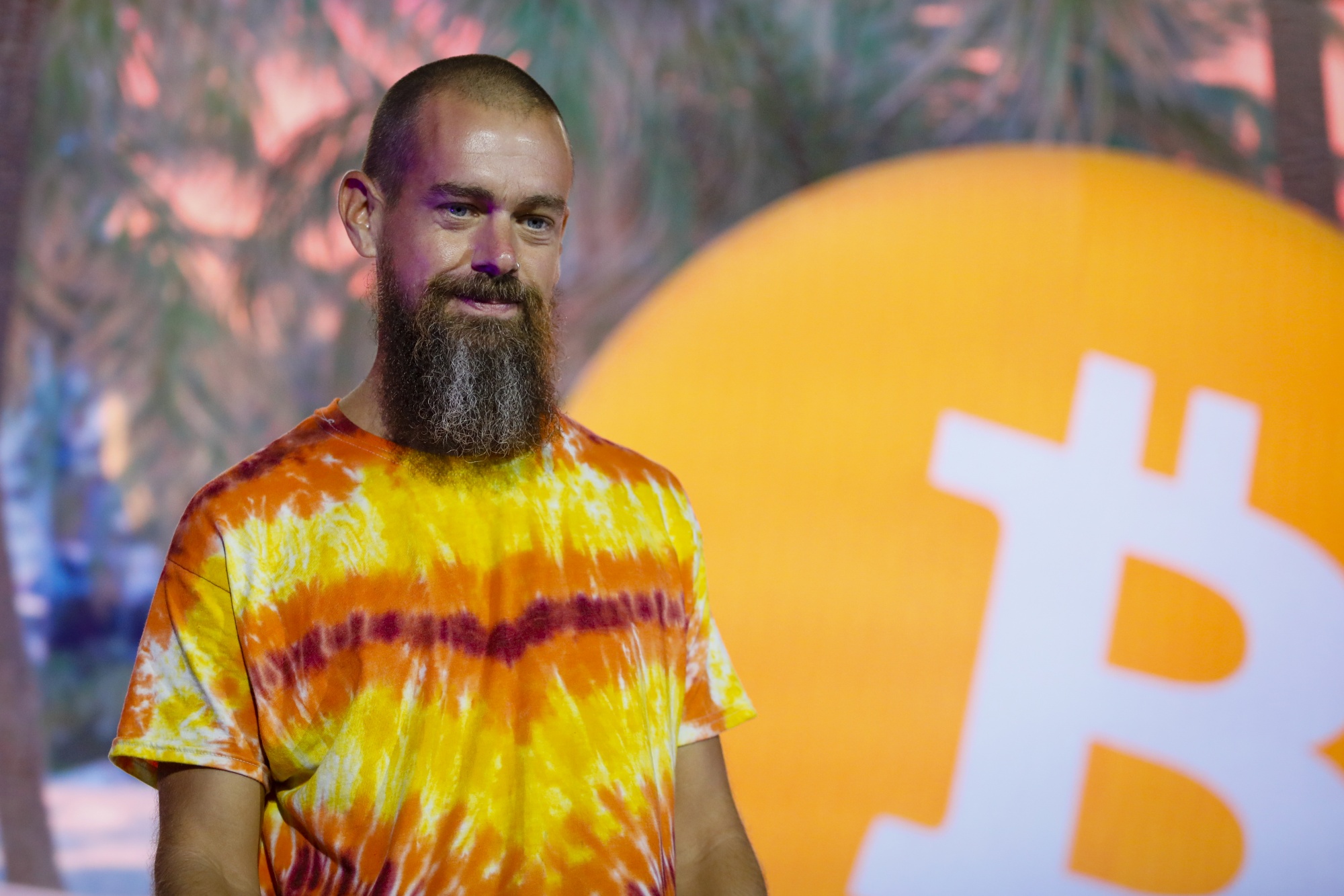 Jack Dorsey speaks at the Bitcoin 2021 conference in Miami, Florida.