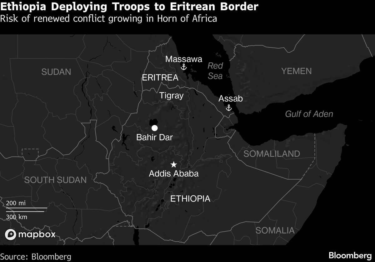 Risk of Ethiopia War Mounts as Troops Deploy Near Eritrea Border