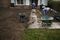 A team of workers from privately held Turf Terminators tear up a family's lawn in the Northridge area of Los Angeles without charge. The company's revenues come from rebates introduced by southern California's Metropolitan Water Authority as part of a $100 million annual conservation fund designed to offer incentives to lower residential water consumption.