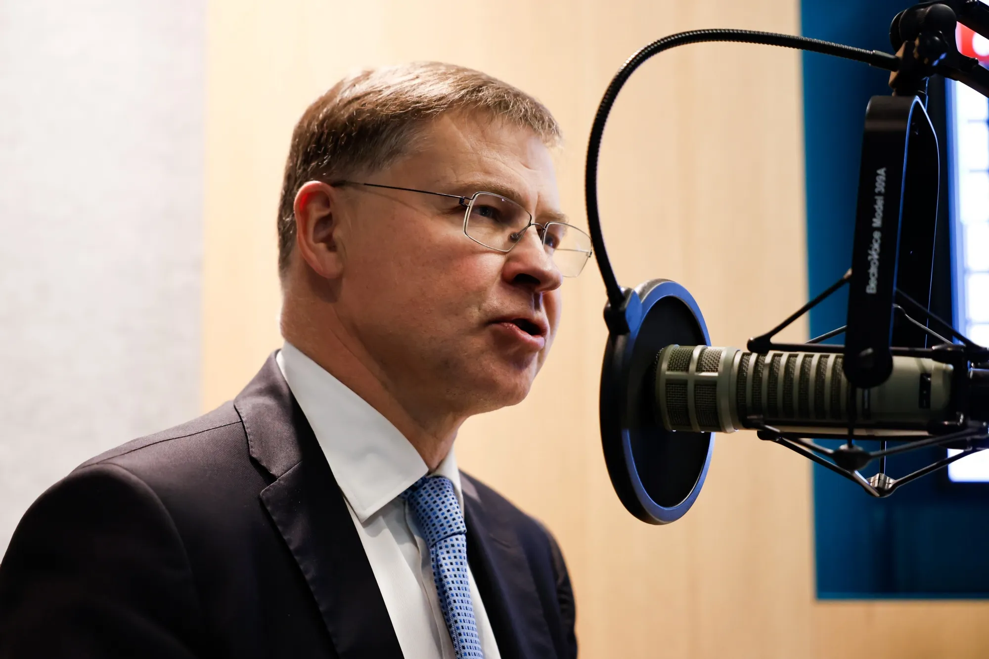 Valdis Dombrovskis in Brussels, on Nov. 5.