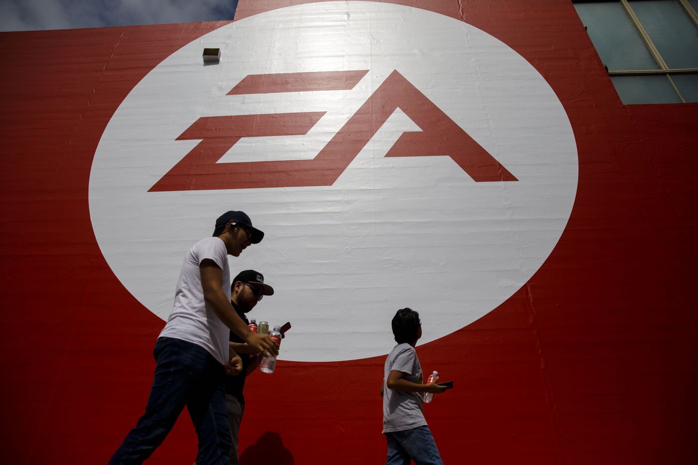 Electronic Arts Inc. (EA) signage in Los Angeles.