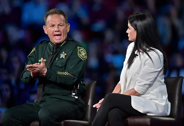 Sheriff Scott Israel and the NRA's Dana Loesch.
