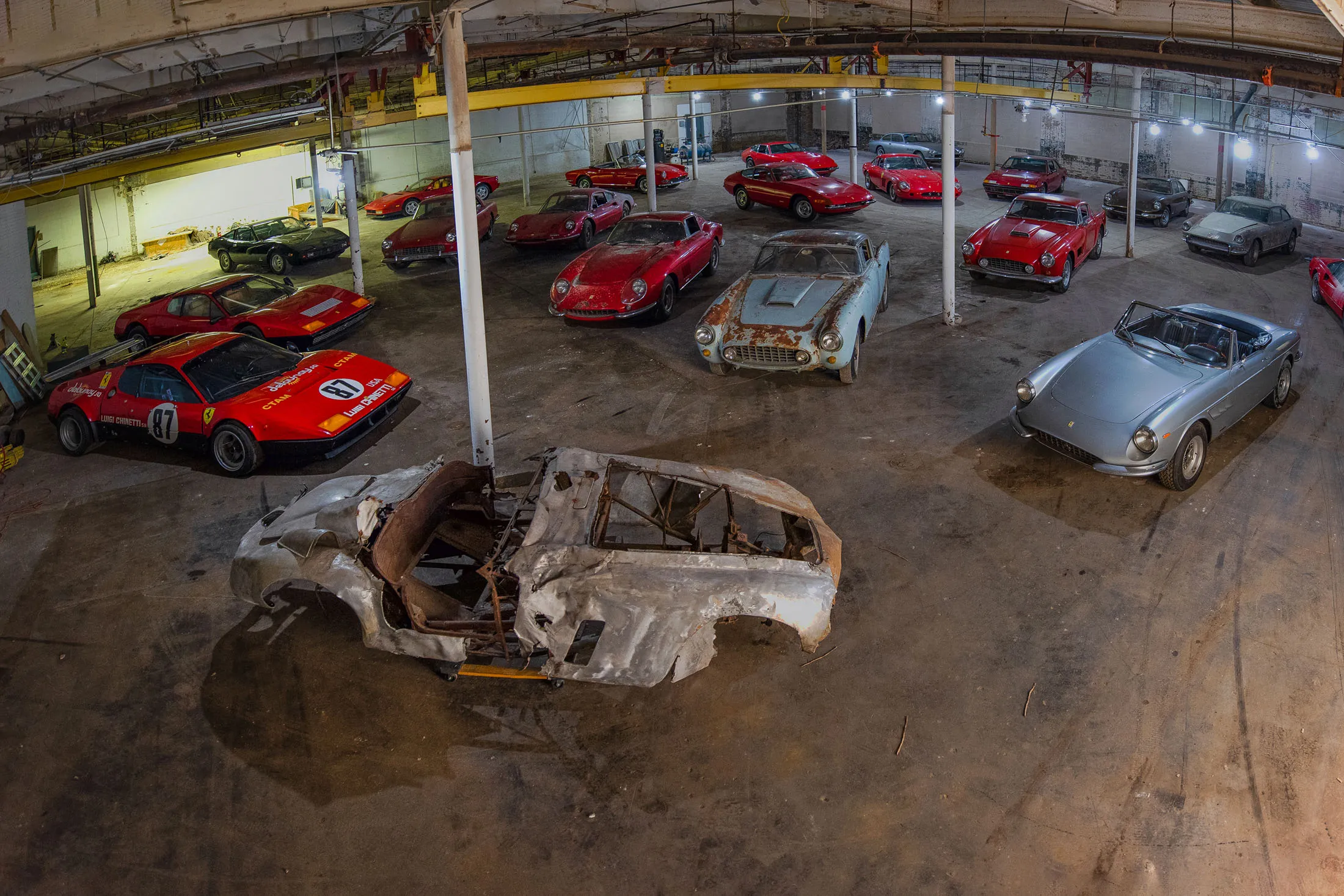 RM Sotheby’s will sell 20 damaged Ferraris at a special auction on Aug. 17 during Monterey Car Week in Carmel, California.&nbsp;