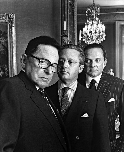(l-r) Daniel, Guy, and Alec, photographed by Helmut Newton in 1999 “When you were super rich and wanted to show off, you’d go to Wildenstein’s. You could tell everyone back in Chicago, ‘Oh, I was in Wildenstein’s the other day. I’m thinking of buying a Raphael.’”