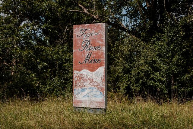 At an entrance to the mine.
