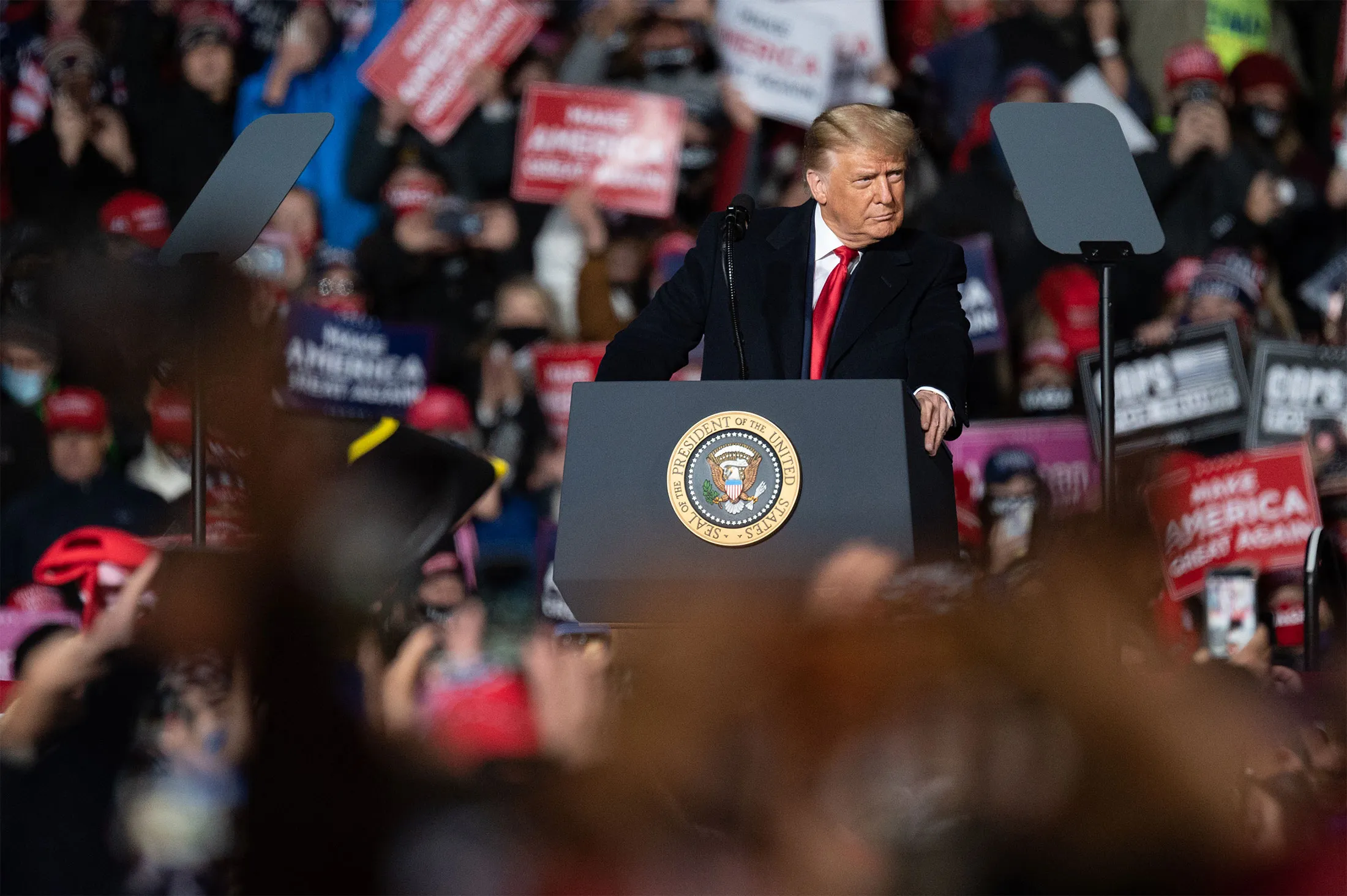 Trump spoke to his audience in Erie on Tuesday, saying ”You have to watch what we do to ‘60 Minutes,’” and added&nbsp;"Lesley Stahl’s not going to be happy.”