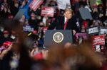 Trump spoke to his audience in Erie on Tuesday, saying ”You have to watch what we do to ‘60 Minutes,’” and added "Lesley Stahl’s not going to be happy.”