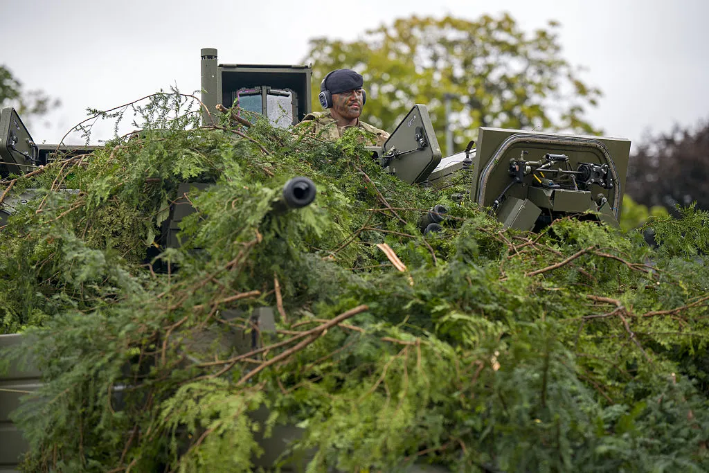 An Ajax armored fighting vehicle.