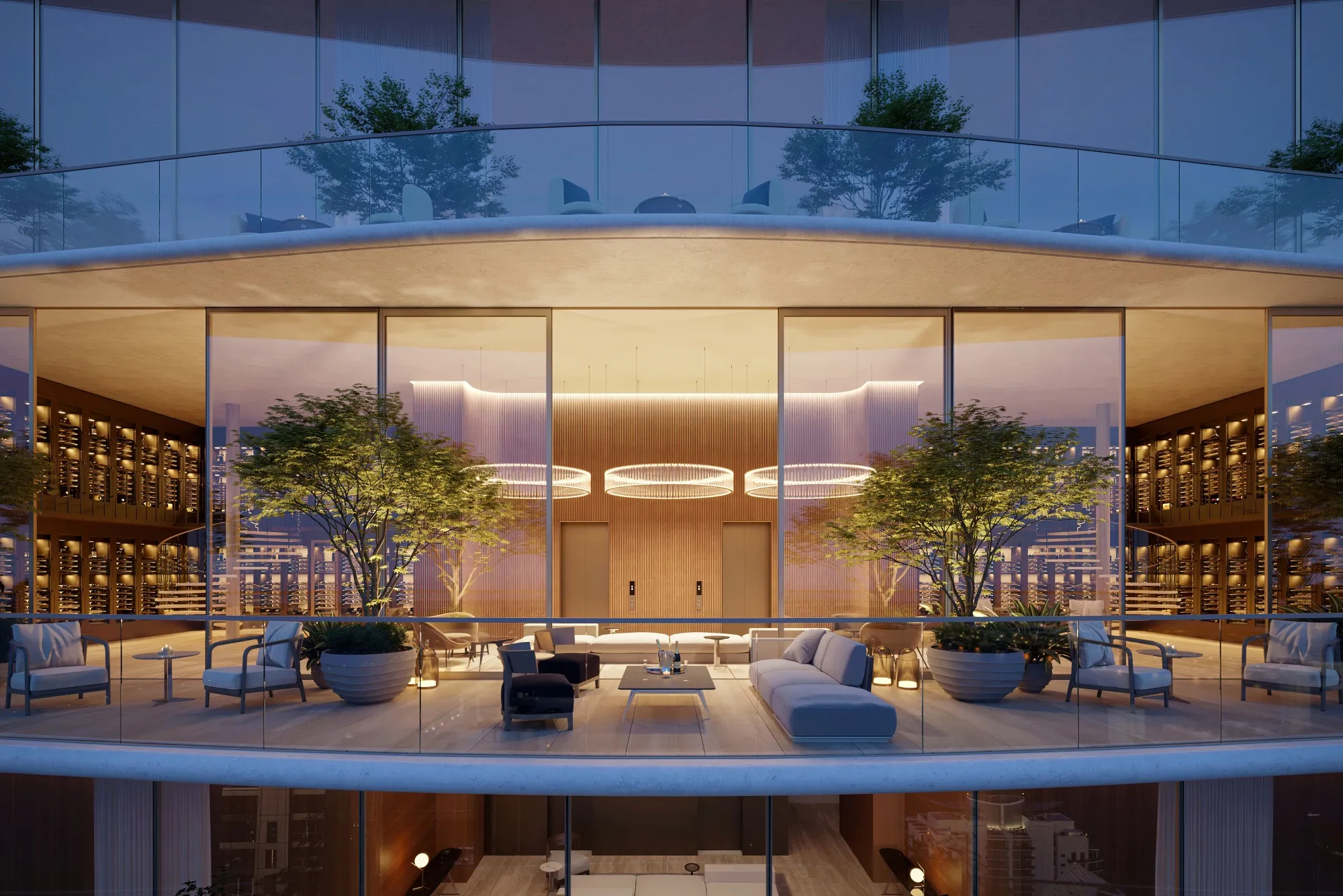 The wine and spirits lounge at The Residences at 1428 Brickell.