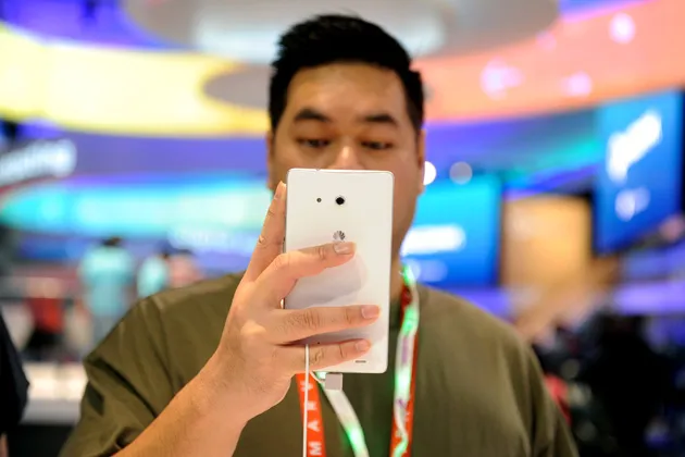 A Huawei Ascend Mate "phablet"