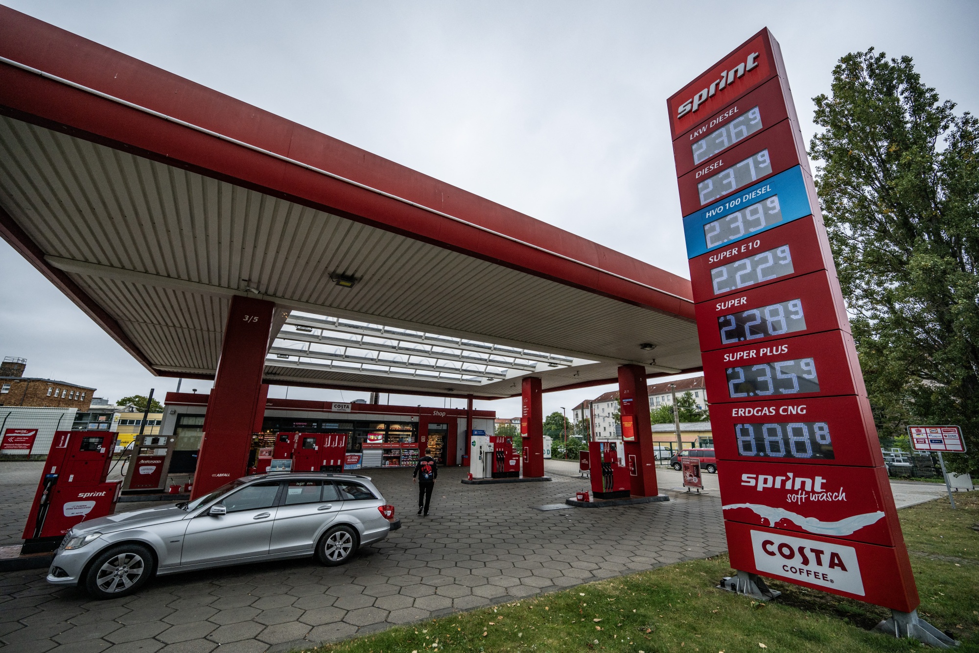 A gas station in Germany.