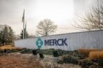 Signage outside Merck &amp; Co. headquarters in Kenilworth, New Jersey.