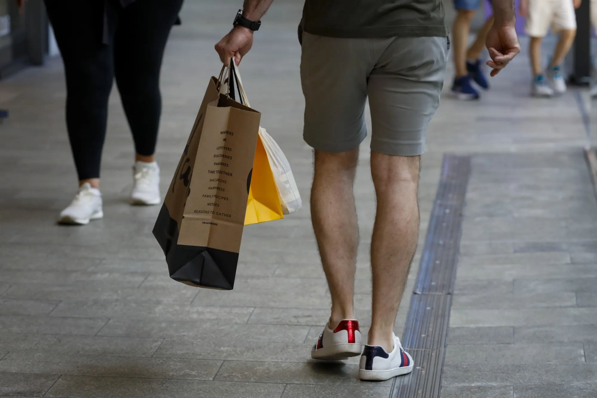 Shopping but not dropping.