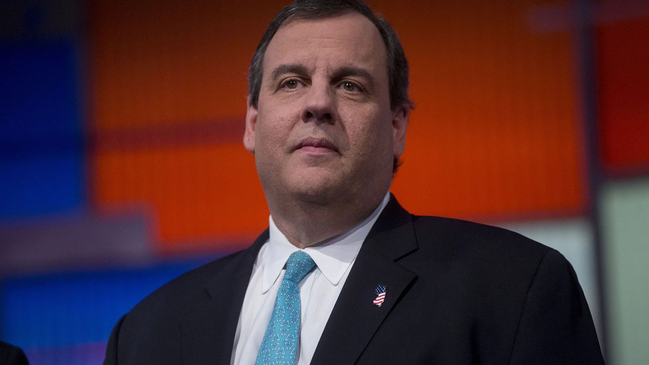 New Jersey Governor Chris Christie appears in a Republican presidential candidate debate in Des Moines, Iowa, on Jan. 28, 2016.
