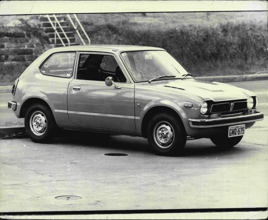 A&nbsp;Honda Civic in&nbsp;Australia, 1973.