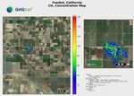 Satellite imagery shows methane concentration near the Bear 5 feedlot