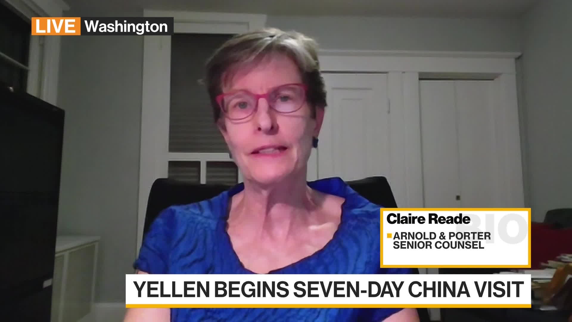 Watch Former USTR's Reade on Yellen's China Trip - Bloomberg