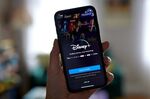 The Disney+ website on a smartphone on July 18.