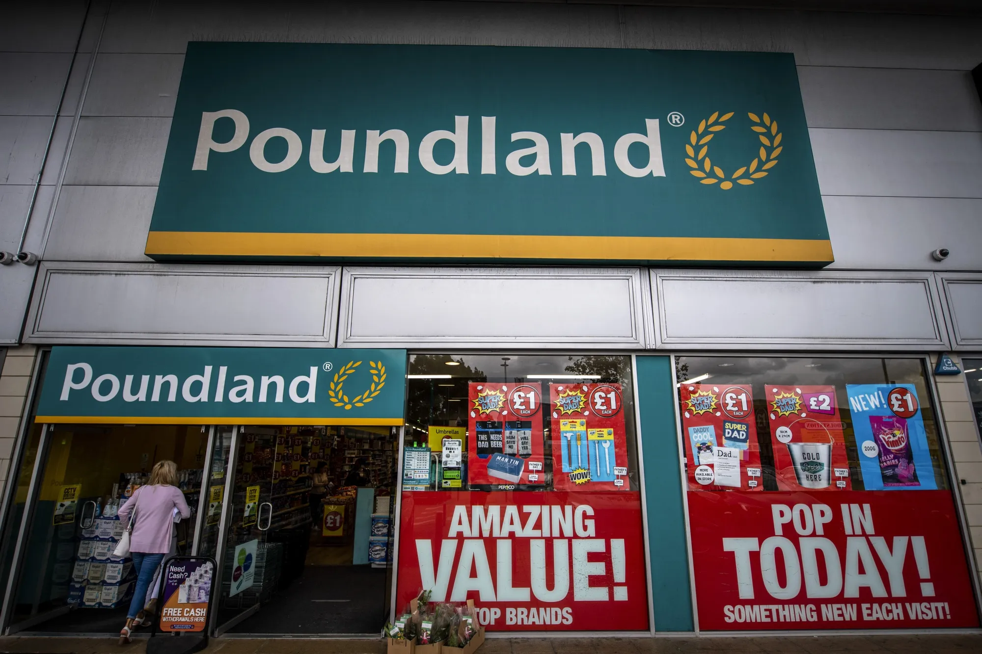 A Poundland Group Ltd. store at Brocklebank Retail Park in London.