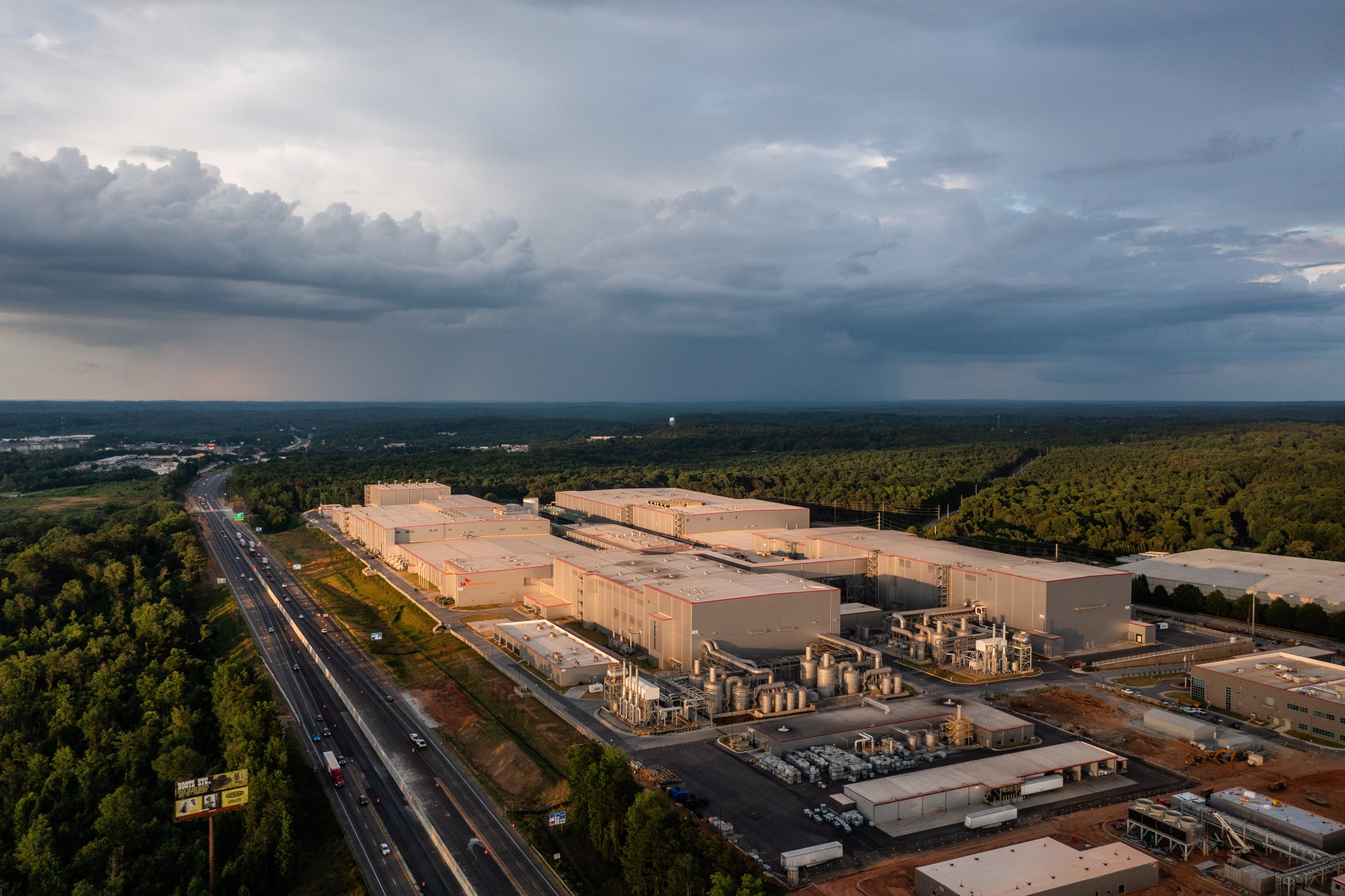 The SK Battery America plant in Jackson County, Georgia.