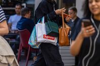 Shoppers in London.