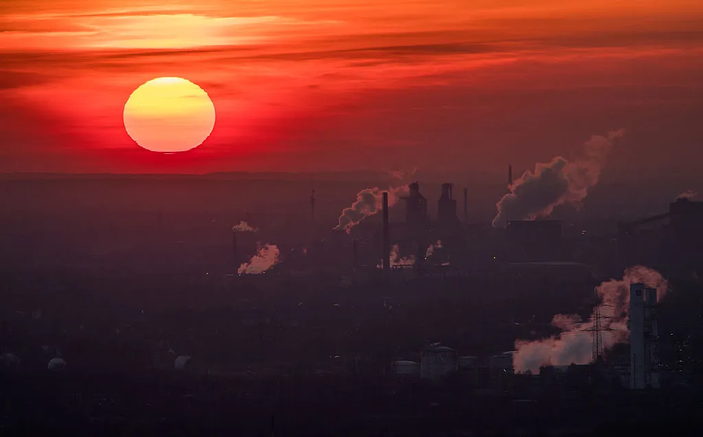 Steam and exhaust rise from different companies in Oberhausen, Germany. According to a report released by the European Copernicus Climate Change Service, January 2020 was the hottest January on record&nbsp;(Photo by Lukas Schulze/Getty Images)